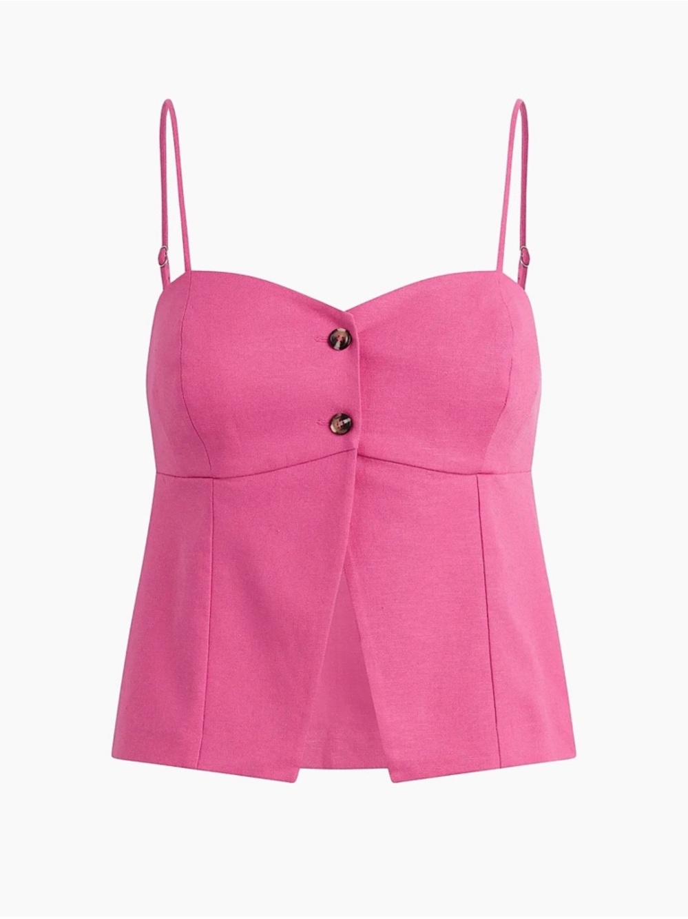 Favorite Daughter The Bea Linen-Blend Tank in Flamingo